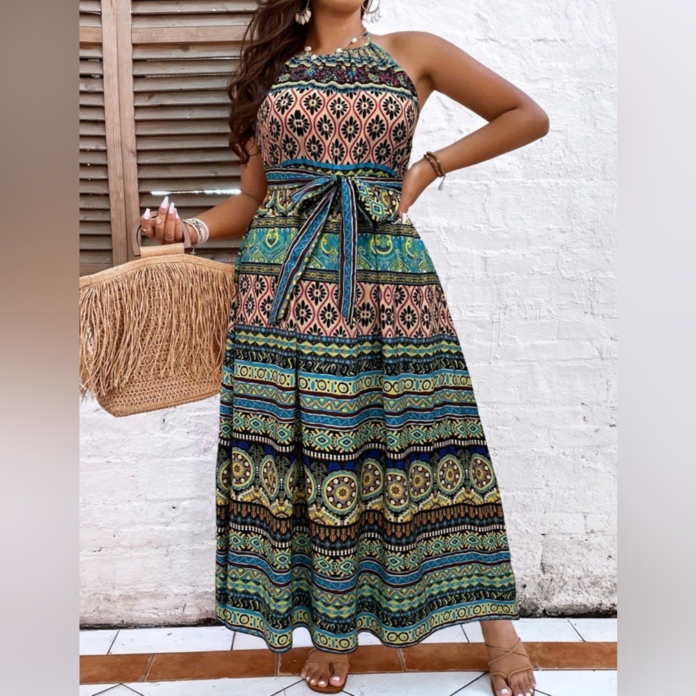 Summer dress used 1 time for pictures only looks brand new!! Dubai dress